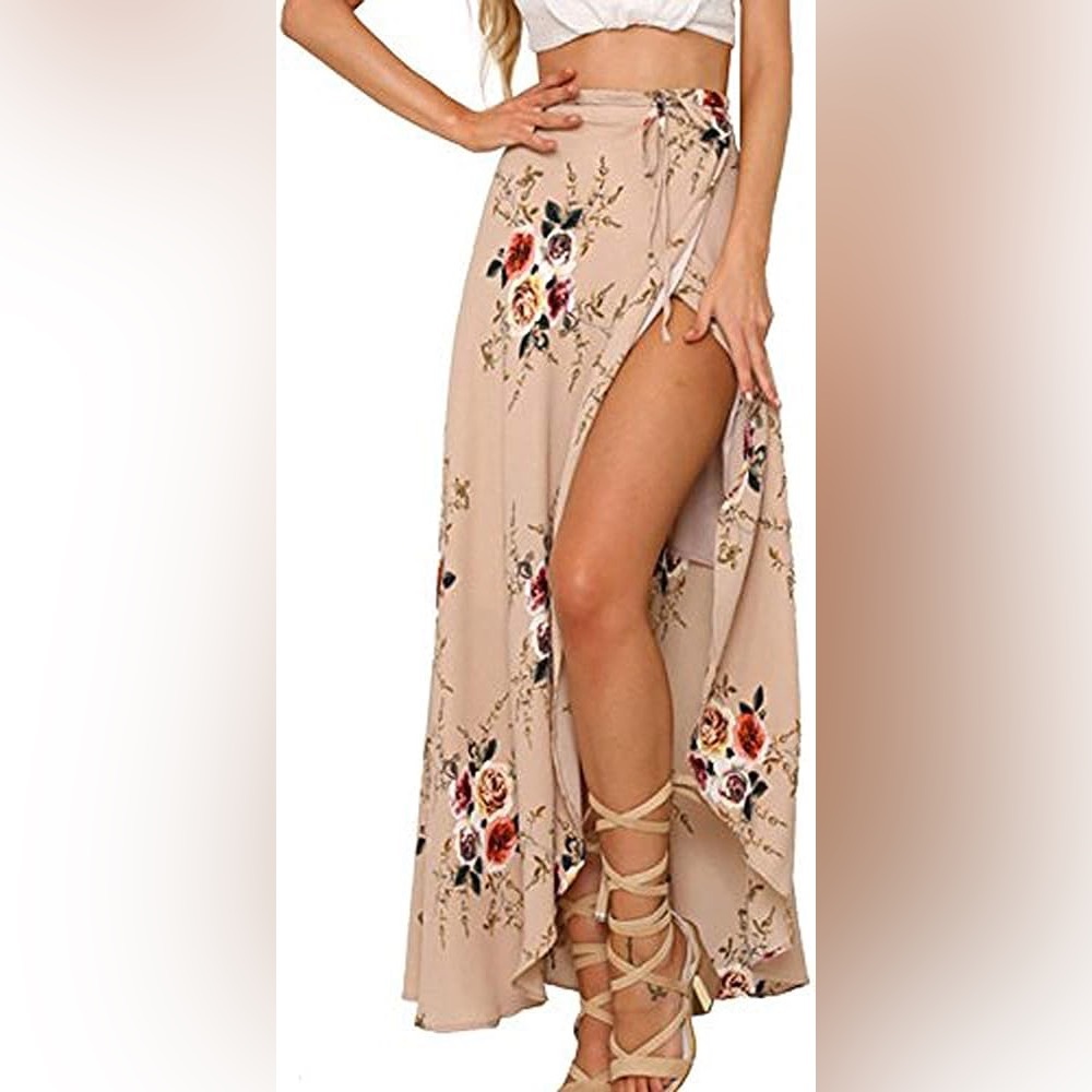 wrap skirt with floral design !
